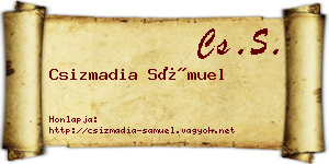 Csizmadia Sámuel névjegykártya